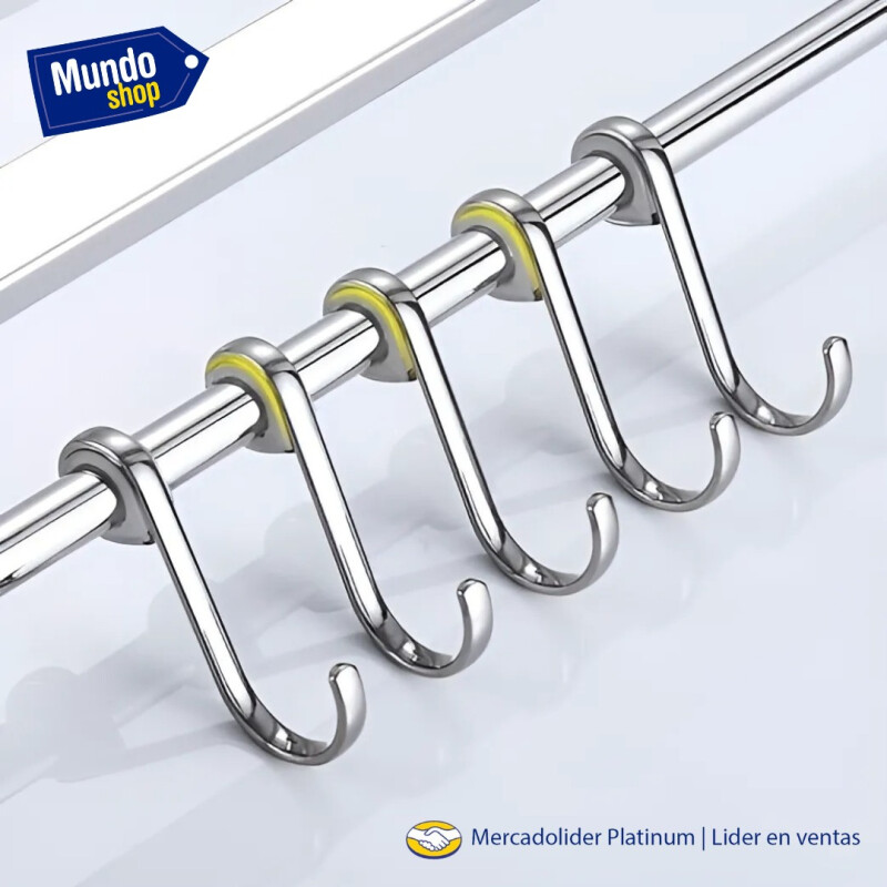 Tendedero De Pared Fijo Acero Inox P/ropa Gris