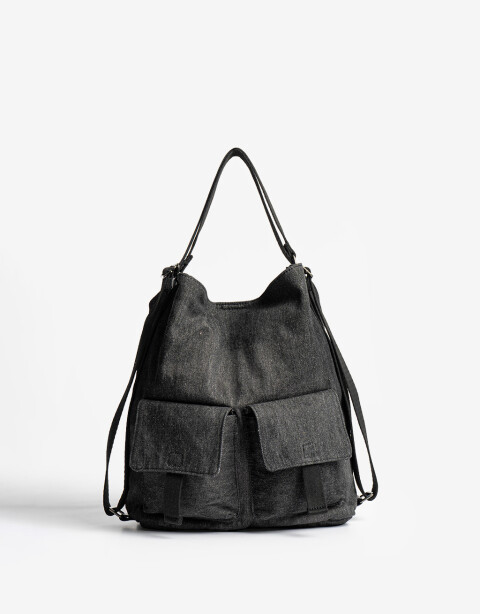 Mochilas Urbanas Mochila Convertible En Bolso - Negro