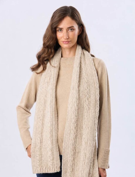 BUFANDA TEJIDA Beige