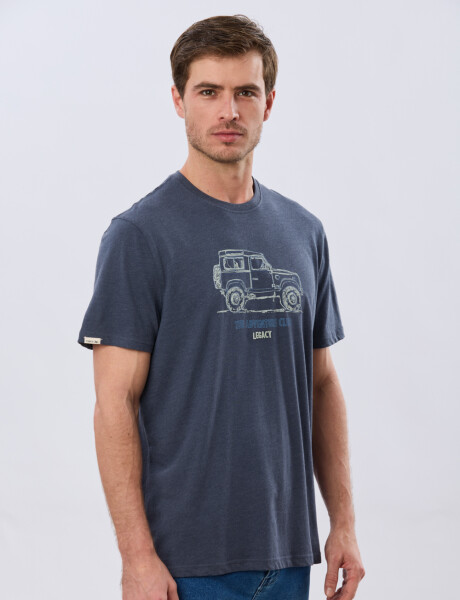 REMERA ESTAMPADA DE ALGODÓN Denim