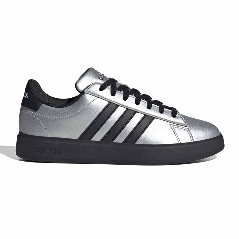 Championes Adidas Grand Court 2.0 Mujer Plata-Negro