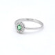 Ring In 18K White Gold, Diamonds And Emerald Ring In 18K White Gold, Diamonds And Emerald