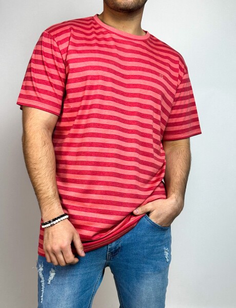 T-Shirt rayada Garrido Rojo