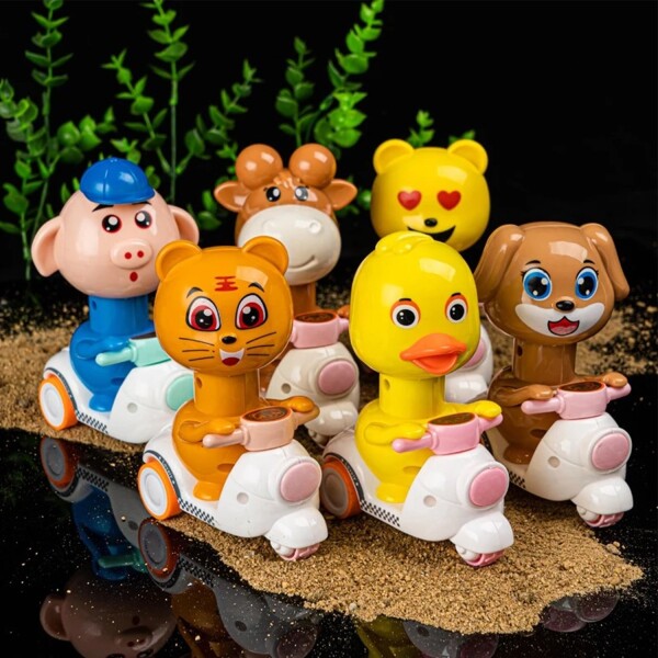 Juguete Interactivo Animales Moto A Fricción Infantil Niños Variante Modelo Perro Lila