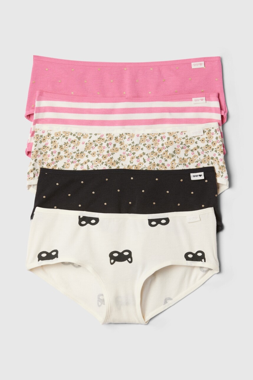 Bombacha Pack X5 Niña Cat Print