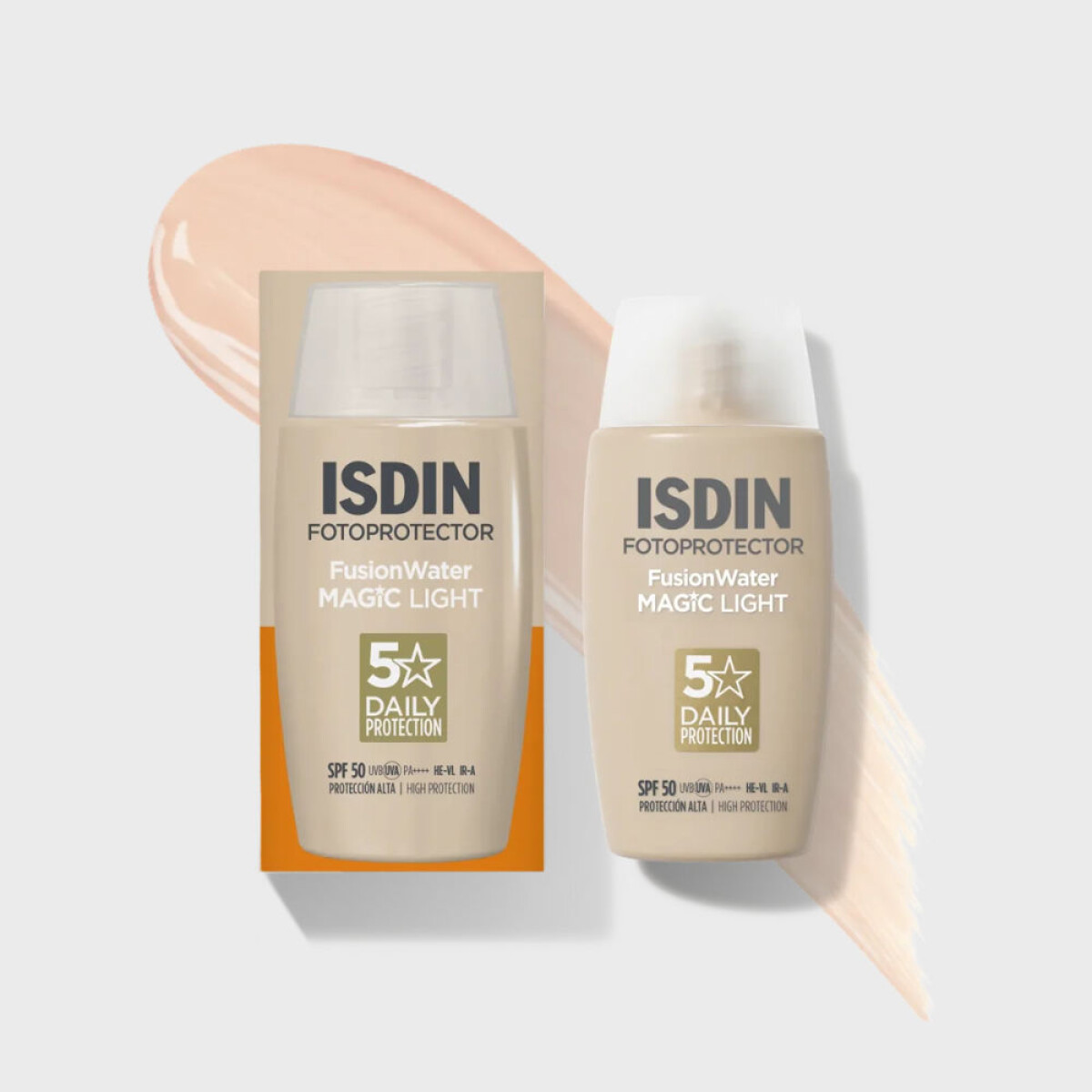 Protector Solar Facial - FOTOPROTECTOR Fusion Water MAGIC Color Light SPF50 50ml - Tono Claro 