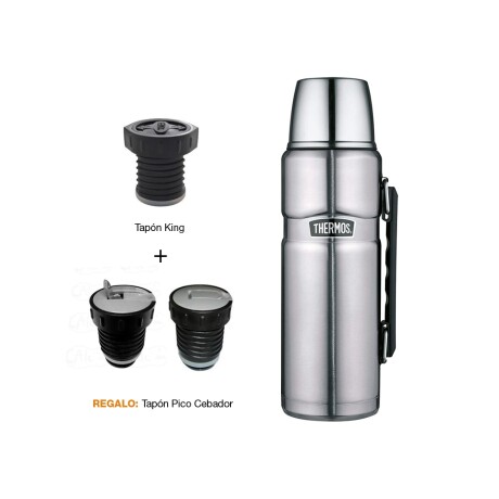 Termo Acero 1.2 Lts Marca Thermos King Plateado