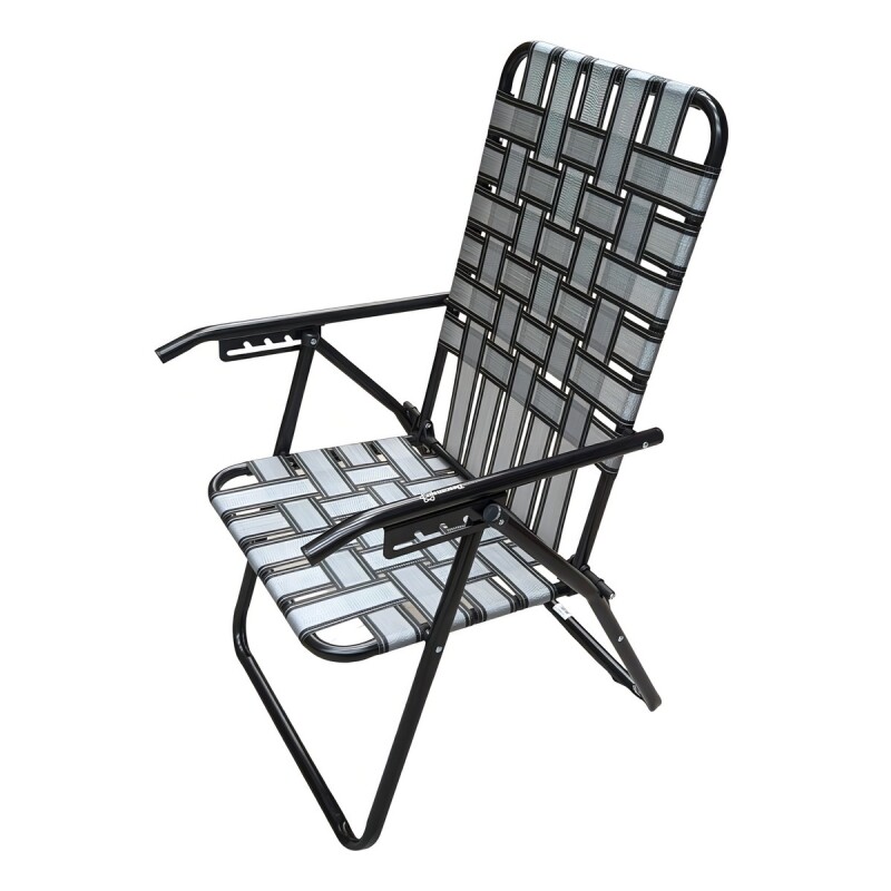 Reposera plegable portátil Descansar 80042 color gris negro Reposera Plegable Portátil Descansar 80042 Color Gris Negro