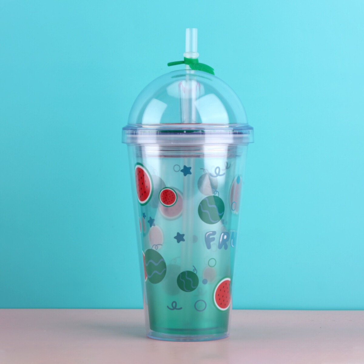 Vaso Con Tapa Y Sorbito 450 Ml - Sandias 