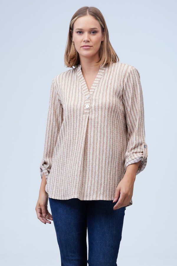 Blusa Casual BEIGE/MULTI