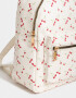 Mochilas Urbanas Romántico Mochila Estampada Cherry - Blanco Crudo