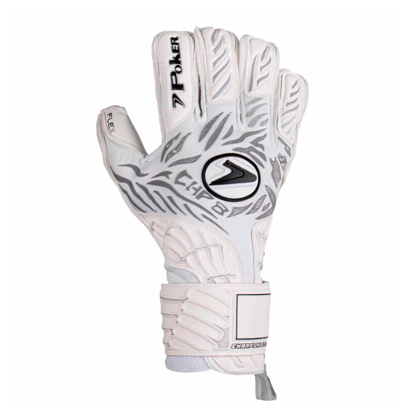 Guantes Golero Adulto Poker Campo Champion 8 Blanco-gris