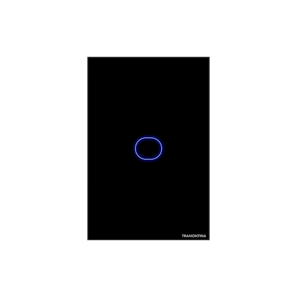 Plaqueta inteligente WIFI touch 1 canal negro -TRAMONTINA TE3910