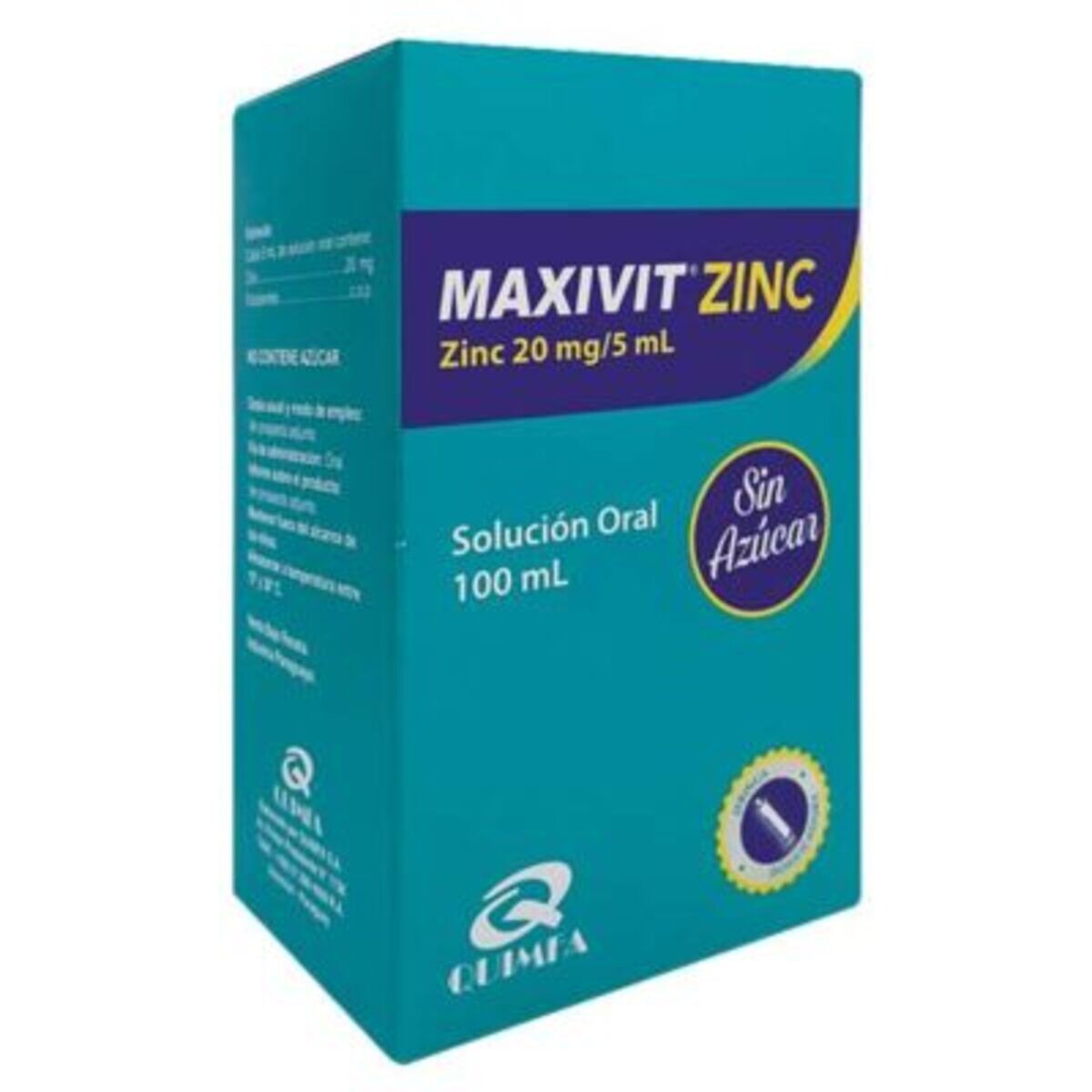 MAXIVIT ZINC 20 MG FR. X 100 ML. 