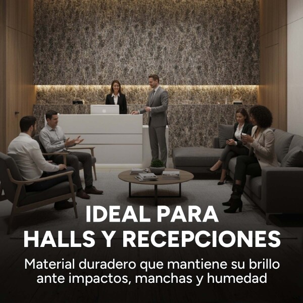 Pack x20 Placa PVC Símil Mármol 2,44x1,22m 3mm Resistente Mármol Gris