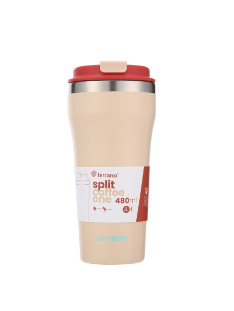 Vaso Térmico Café Split 480mL. Coral
