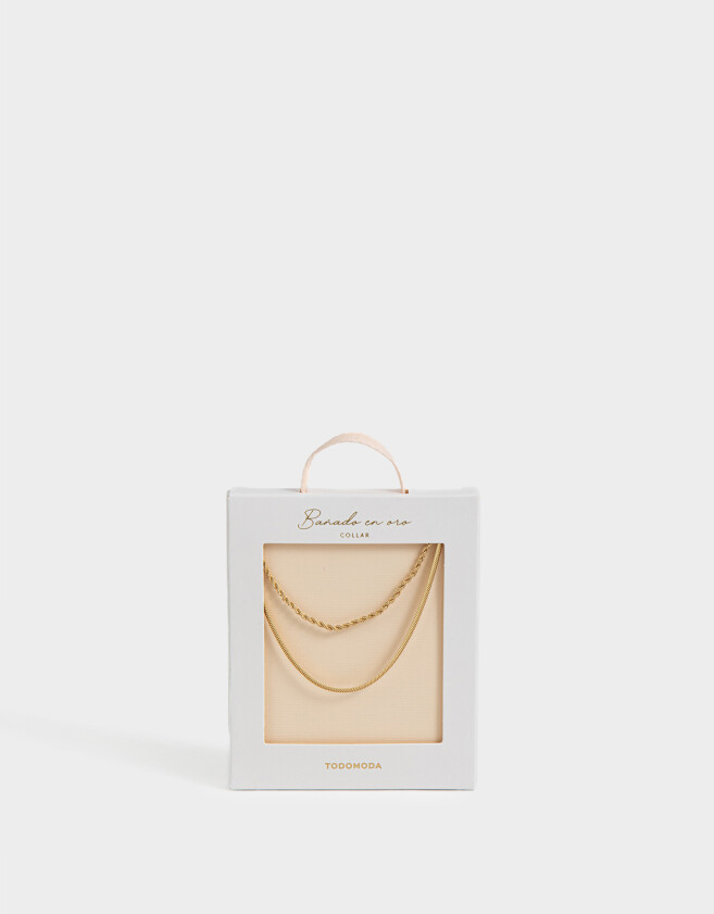 Collares Cortos Premium Silver Cortos - Dorado