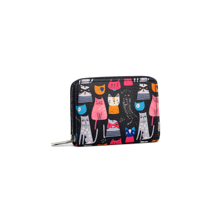 Monedero con bolsillo interno - 9x14cm Gato