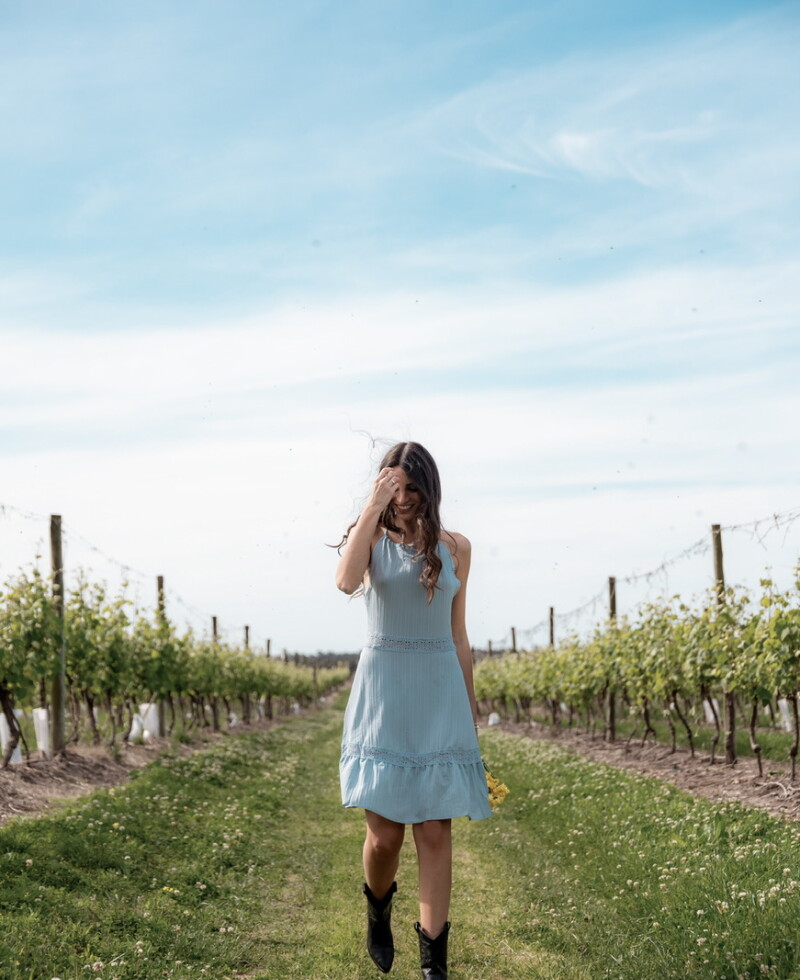 Vestido Amanda celeste