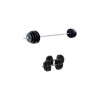 Kit 2 Mancuernas + Barra Recta Maciza 1.8m + 50 Kilos Pesas 2x10Kg 4x5Kg 4x2.5Kg