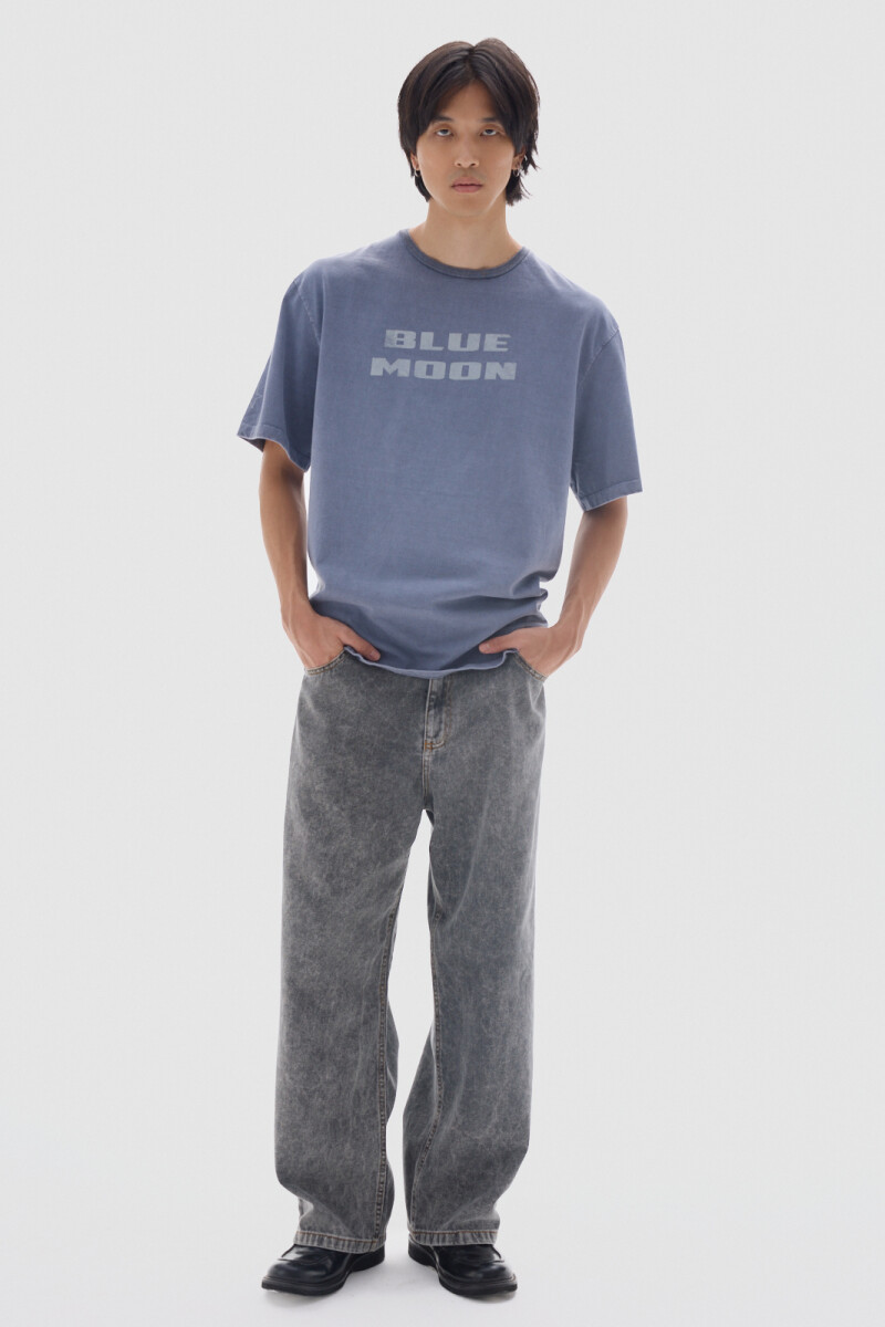 T-shirt Moon Blue