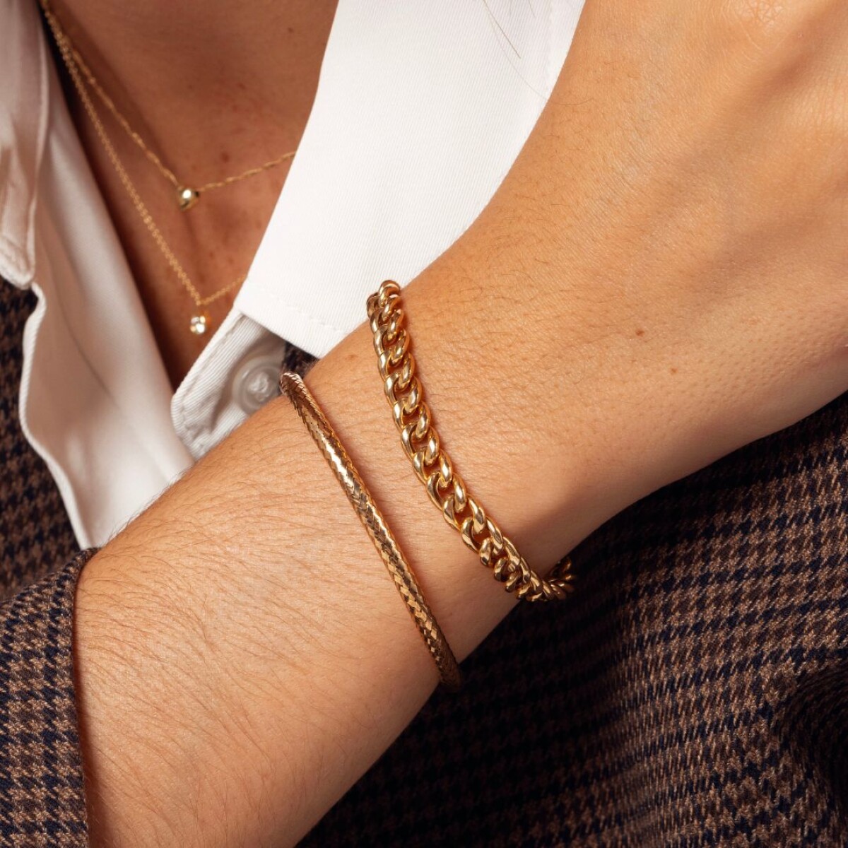 Pulsera Trenzada - Oro 9k 