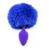 Plug Anal Pompon Conejita Consolador Estimulador Talle L Color Variante Azul violeta