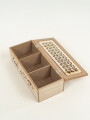 Caja Para Té Esterilla, 3 Separadores Color Unico
