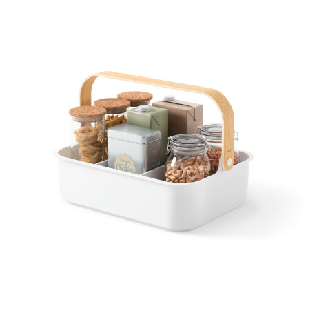 CONTENEDOR APILABLE BLANCO PLÁSTICO RECICLADO BELLWOOD BIN L