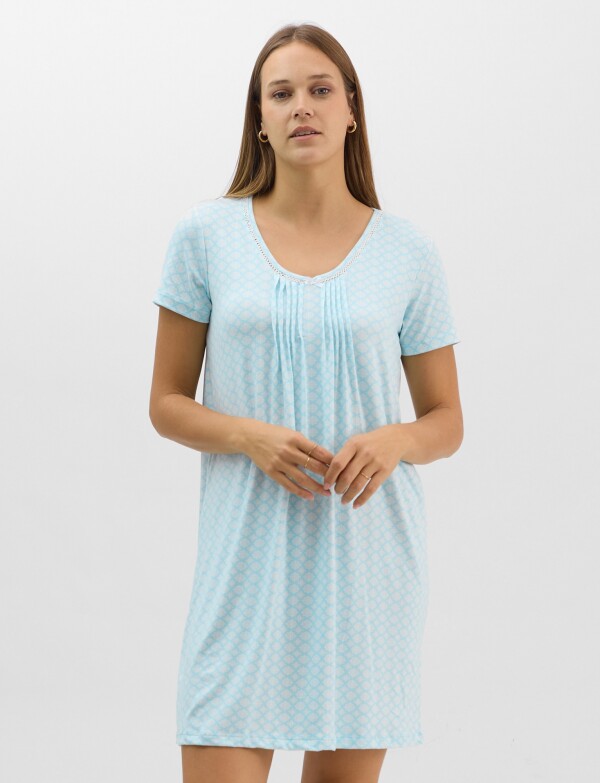 Camisón Pliegues VERDE AGUA