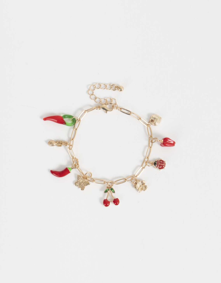 Pulsera Flexible Multidijes - Dorado 