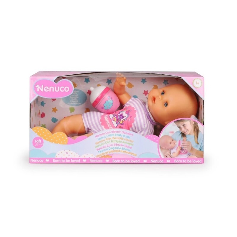 Bebote Nenuco 35 cm – Incluye Biberón y Sonajero NENUCO CON BIBERON Y SONAJERO - 35CM