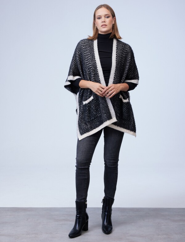 Cardigan Soft NEGRO/CRUDO