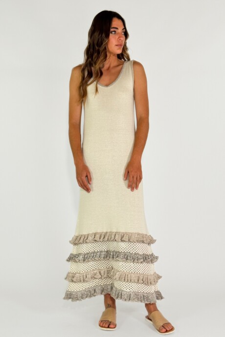 VESTIDO ALMENDRA Beige
