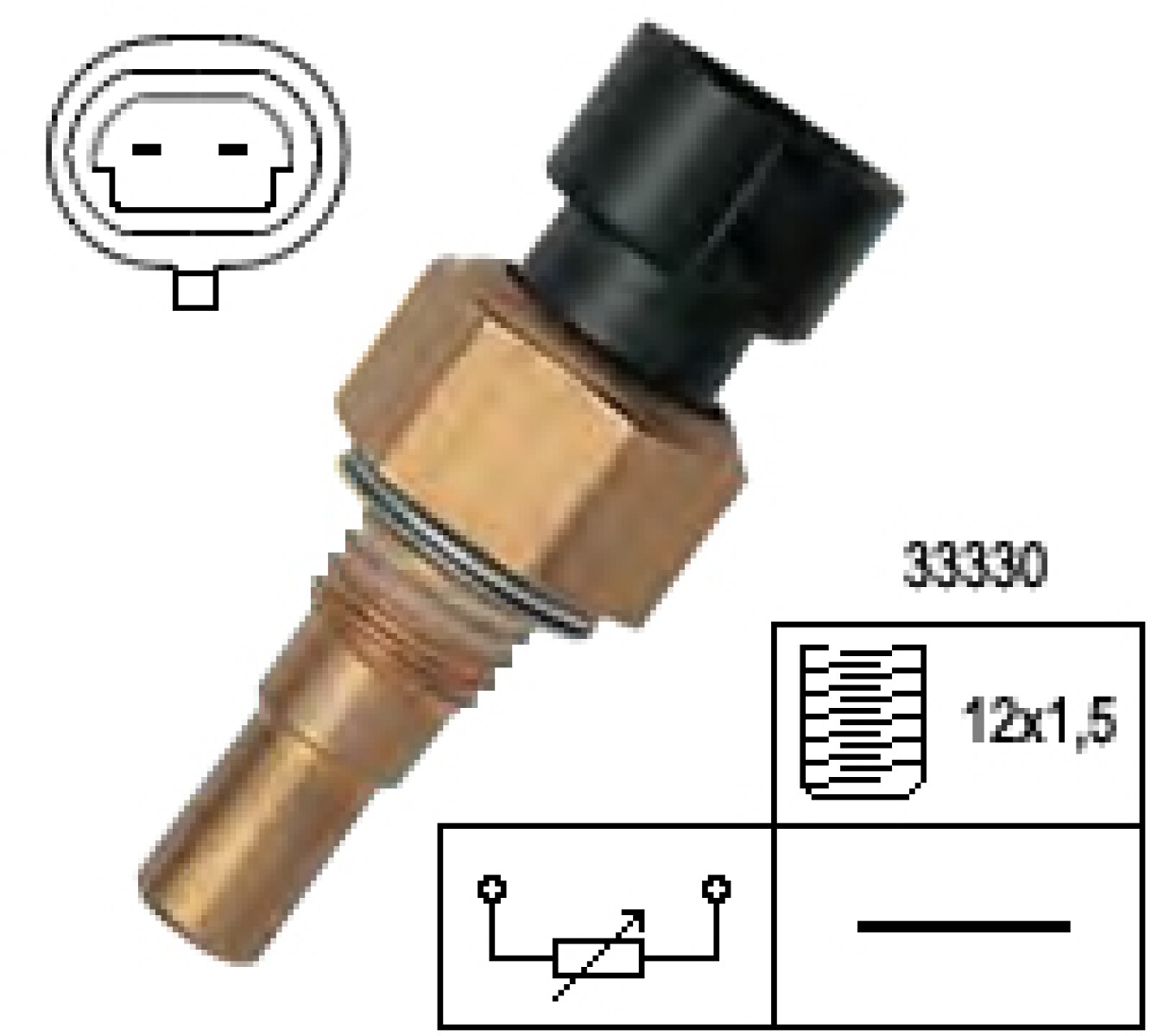 BULBO INTERRUPTOR - TEMP GM/DAEWOO =33330 EFFA 2.2 - 