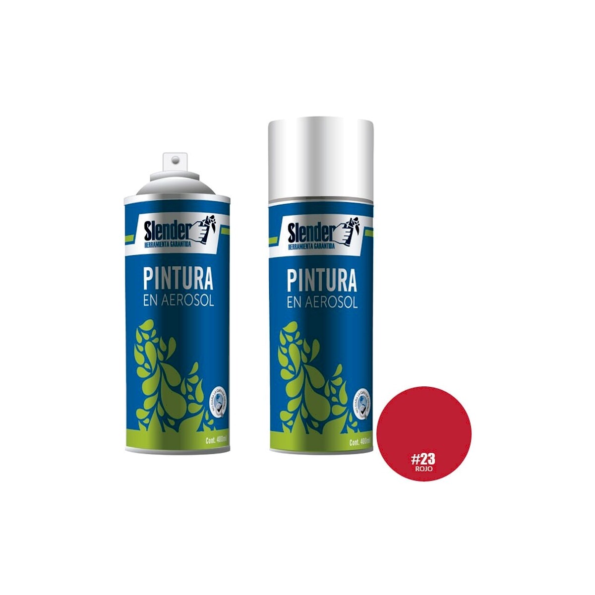 Aerosol Slender 400ml Rojo (23) 