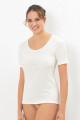 CAMISETA LANA Y ALGODÓN CHAMPAGNE