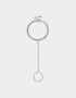 Pulseras Flexibles Pulsera Flexible Con Anillo Unido - Plateado