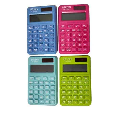 OUTLET Calculadora Eitlzen It-2100 en bolsa 4 colores fluo Outlet Calculadora Eitlzen It-2100 En Bolsa 4 Colores Fluo