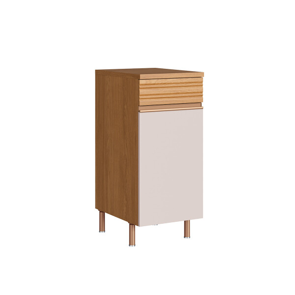 ORGANIC MÓDULO BAJO MESADA 1 PUERTA Y 1 CAJÓN 0.40 MTS COLOR NATURE/SAND Organic Módulo Bajo Mesada 1 Puerta Y 1 Cajón 0.40 Mts Color Nature/sand
