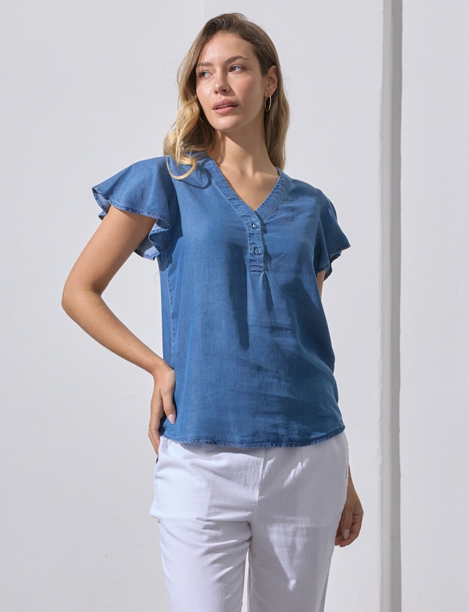 Blusa Lyocell - Jean 