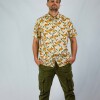 Camisa estampada Hawai Flower Beige