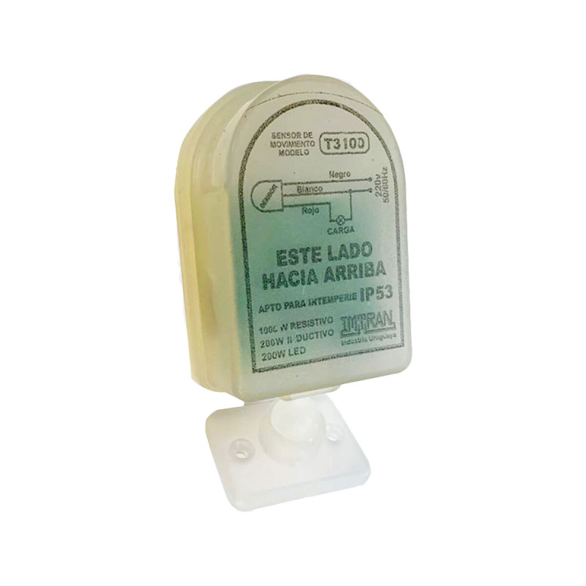 Sensor infrarrojo apto p/intemperie 3cabl. 1000W - ELE07374 