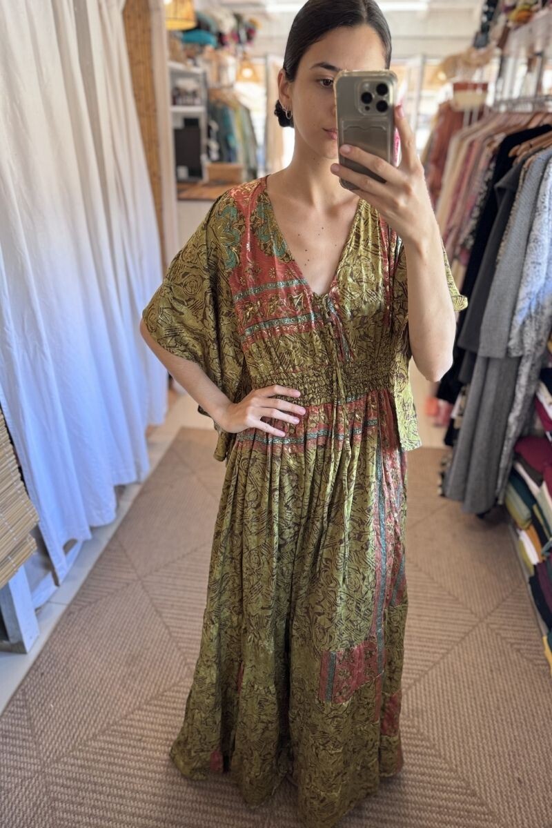 Vestido kiilpan seda Tonos pistacho
