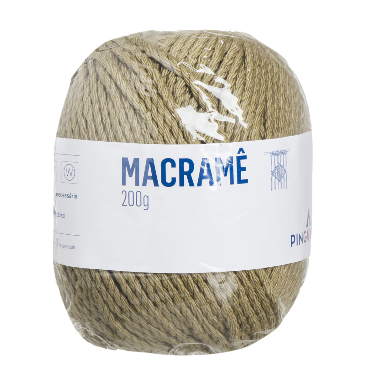 macrame 200 grs - kaqui 