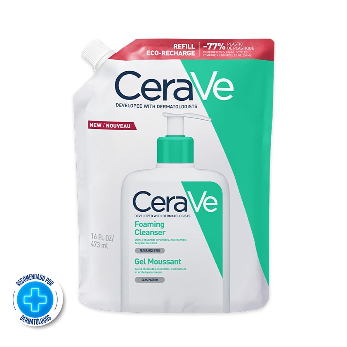 Cerave Limpiador En Gel Espumoso Refill 473 Ml. 
