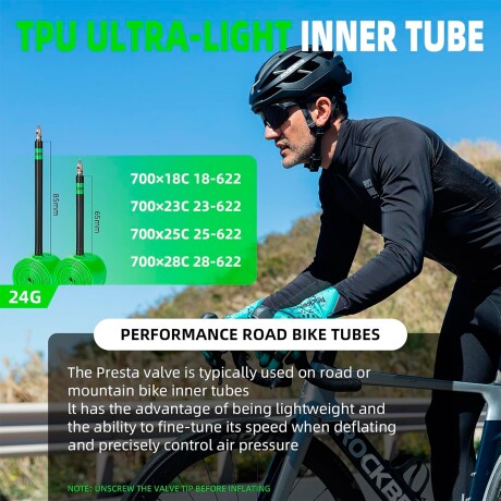 Neumático para Bicicleta Rockbros 700X 18/28C Presta 85MM 001