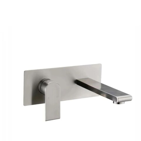 Grifería de lavatorio Monocomando de pared Loft Gris Satinado Grifería De Lavatorio Monocomando De Pared Loft Gris Satinado