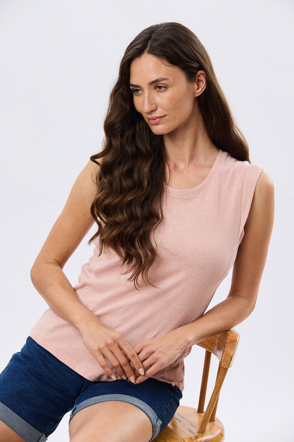 REMERA LISA DE ALGODÓN Coral