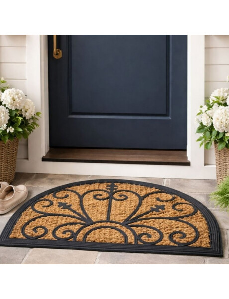 FELPUDO COCO/GOMA SEMICIRCULO 40x60CM H1CM ARABESCO FELPUDO COCO/GOMA SEMICIRCULO 40x60CM H1CM ARABESCO